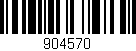 Código de barras (EAN, GTIN, SKU, ISBN): '904570'