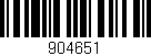 Código de barras (EAN, GTIN, SKU, ISBN): '904651'