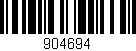 Código de barras (EAN, GTIN, SKU, ISBN): '904694'