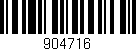 Código de barras (EAN, GTIN, SKU, ISBN): '904716'