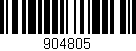 Código de barras (EAN, GTIN, SKU, ISBN): '904805'