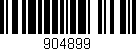 Código de barras (EAN, GTIN, SKU, ISBN): '904899'