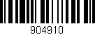 Código de barras (EAN, GTIN, SKU, ISBN): '904910'