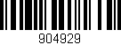 Código de barras (EAN, GTIN, SKU, ISBN): '904929'