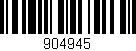Código de barras (EAN, GTIN, SKU, ISBN): '904945'