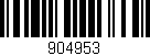 Código de barras (EAN, GTIN, SKU, ISBN): '904953'