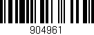 Código de barras (EAN, GTIN, SKU, ISBN): '904961'