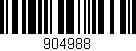 Código de barras (EAN, GTIN, SKU, ISBN): '904988'