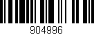 Código de barras (EAN, GTIN, SKU, ISBN): '904996'