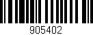 Código de barras (EAN, GTIN, SKU, ISBN): '905402'