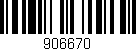 Código de barras (EAN, GTIN, SKU, ISBN): '906670'