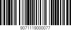 Código de barras (EAN, GTIN, SKU, ISBN): '9071119000077'