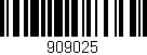 Código de barras (EAN, GTIN, SKU, ISBN): '909025'