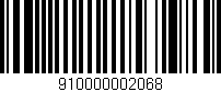 Código de barras (EAN, GTIN, SKU, ISBN): '910000002068'