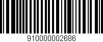 Código de barras (EAN, GTIN, SKU, ISBN): '910000002686'