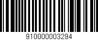 Código de barras (EAN, GTIN, SKU, ISBN): '910000003294'