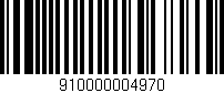 Código de barras (EAN, GTIN, SKU, ISBN): '910000004970'