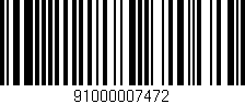 Código de barras (EAN, GTIN, SKU, ISBN): '91000007472'