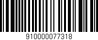 Código de barras (EAN, GTIN, SKU, ISBN): '910000077318'