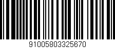 Código de barras (EAN, GTIN, SKU, ISBN): '91005803325670'