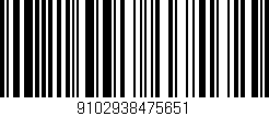 Código de barras (EAN, GTIN, SKU, ISBN): '9102938475651'