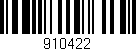 Código de barras (EAN, GTIN, SKU, ISBN): '910422'