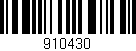 Código de barras (EAN, GTIN, SKU, ISBN): '910430'