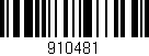 Código de barras (EAN, GTIN, SKU, ISBN): '910481'