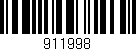 Código de barras (EAN, GTIN, SKU, ISBN): '911998'