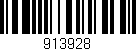 Código de barras (EAN, GTIN, SKU, ISBN): '913928'