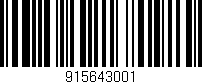 Código de barras (EAN, GTIN, SKU, ISBN): '915643001'
