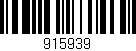Código de barras (EAN, GTIN, SKU, ISBN): '915939'