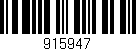 Código de barras (EAN, GTIN, SKU, ISBN): '915947'
