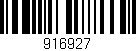 Código de barras (EAN, GTIN, SKU, ISBN): '916927'