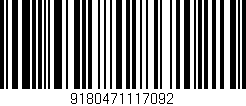 Código de barras (EAN, GTIN, SKU, ISBN): '9180471117092'