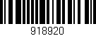 Código de barras (EAN, GTIN, SKU, ISBN): '918920'