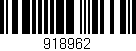 Código de barras (EAN, GTIN, SKU, ISBN): '918962'