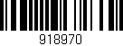 Código de barras (EAN, GTIN, SKU, ISBN): '918970'
