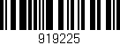 Código de barras (EAN, GTIN, SKU, ISBN): '919225'