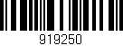 Código de barras (EAN, GTIN, SKU, ISBN): '919250'