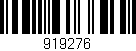 Código de barras (EAN, GTIN, SKU, ISBN): '919276'