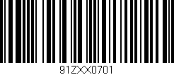 Código de barras (EAN, GTIN, SKU, ISBN): '91ZXX0701'
