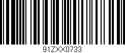 Código de barras (EAN, GTIN, SKU, ISBN): '91ZXX0733'