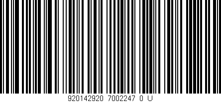 Código de barras (EAN, GTIN, SKU, ISBN): '920142920_7002247_0_U'
