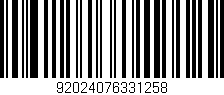 Código de barras (EAN, GTIN, SKU, ISBN): '92024076331258'