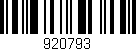 Código de barras (EAN, GTIN, SKU, ISBN): '920793'