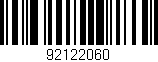 Código de barras (EAN, GTIN, SKU, ISBN): '92122060'