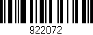 Código de barras (EAN, GTIN, SKU, ISBN): '922072'