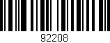 Código de barras (EAN, GTIN, SKU, ISBN): '92208'