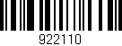 Código de barras (EAN, GTIN, SKU, ISBN): '922110'